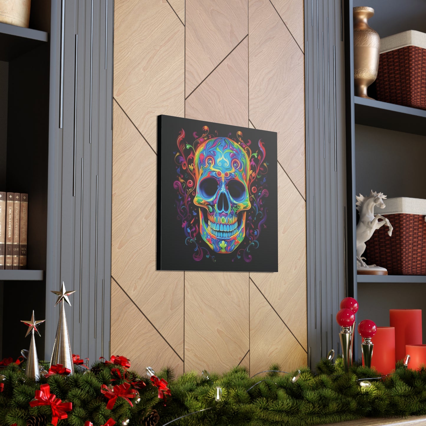 Canvas Gallery Wraps Macro Skull Color 4