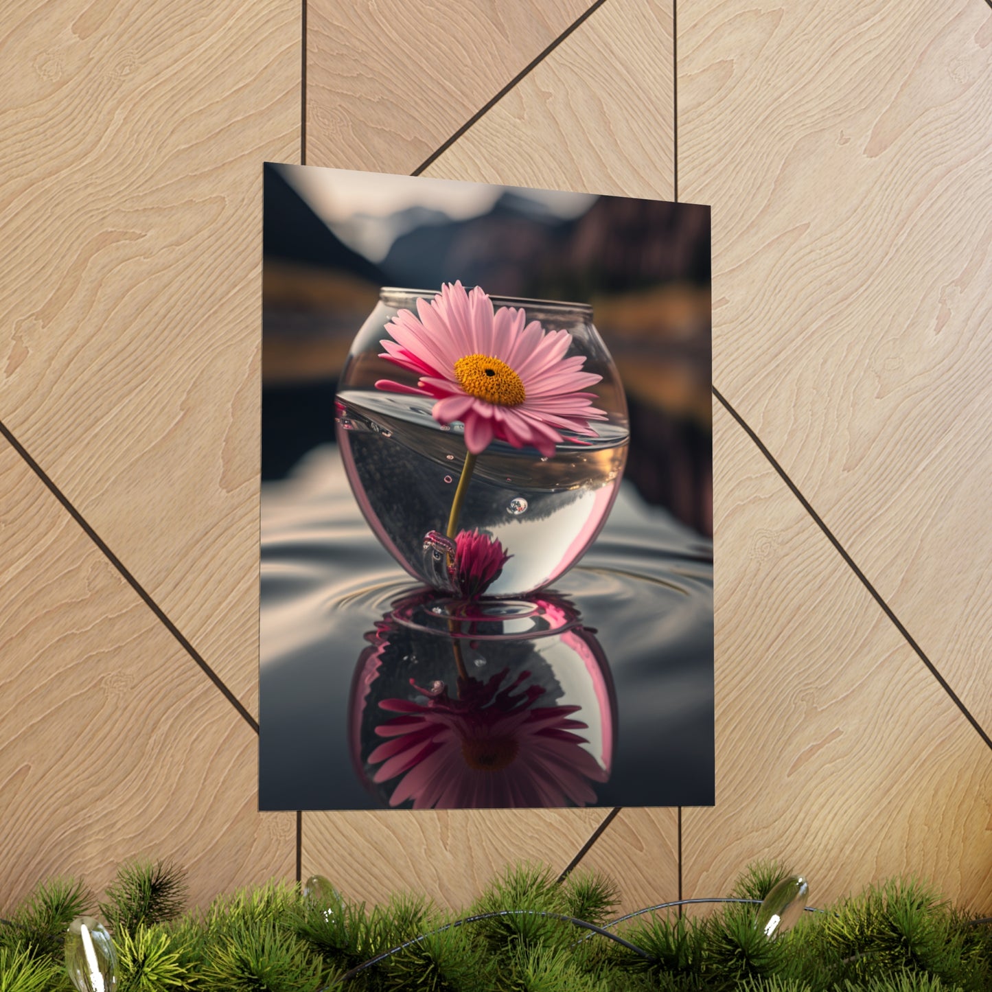 Premium Matte Vertical Posters Daisy in a vase 2