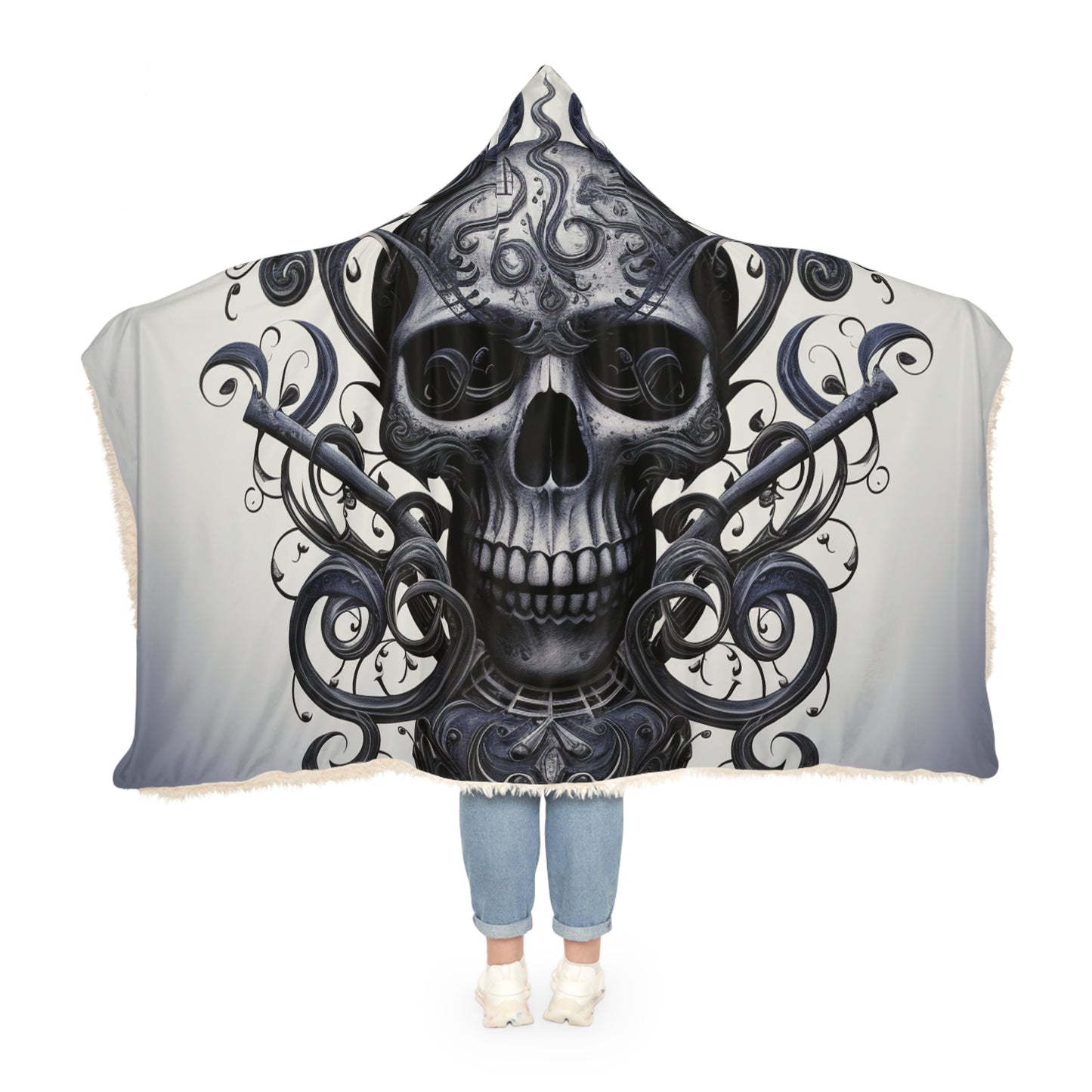 Snuggle Hooded Blanket Skull Treble Clef 1