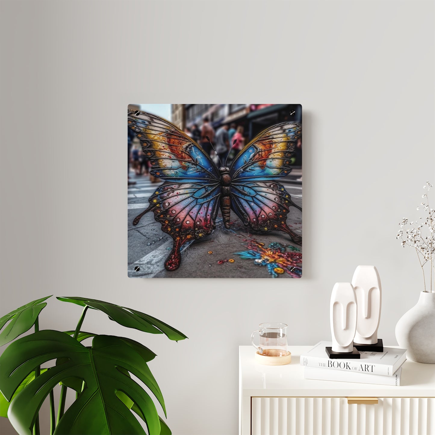 Acrylic Wall Art Panels Liquid Street Butterfly 4