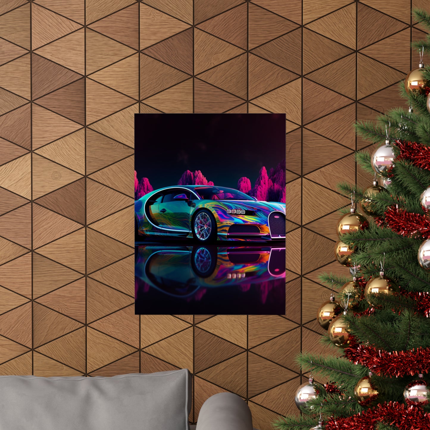 Premium Matte Vertical Posters Florescent Bugatti Flair 2