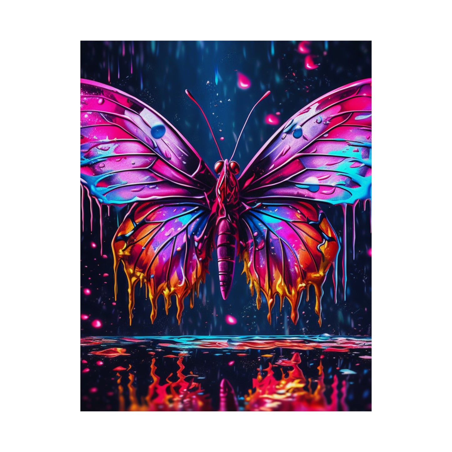 Premium Matte Vertical Posters Pink Butterfly Flair 2