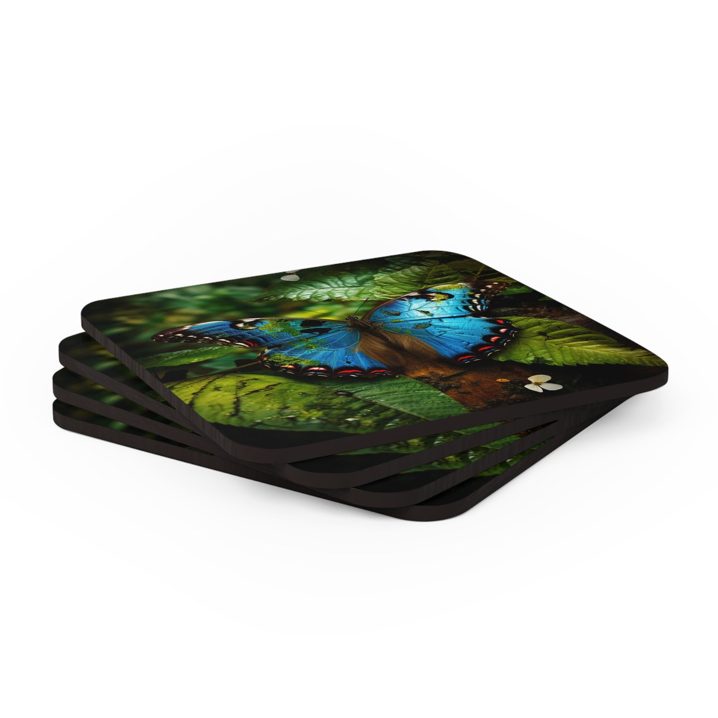 Corkwood Coaster Set Jungle Butterfly 2