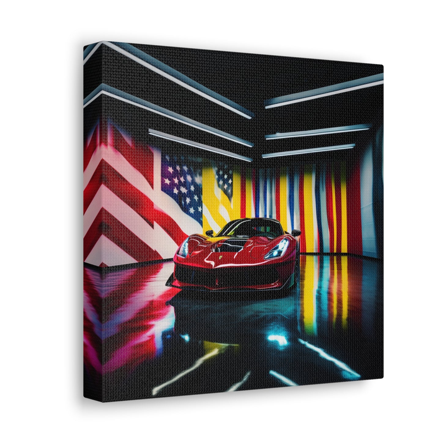 Canvas Gallery Wraps Macro Flag Ferrari 2