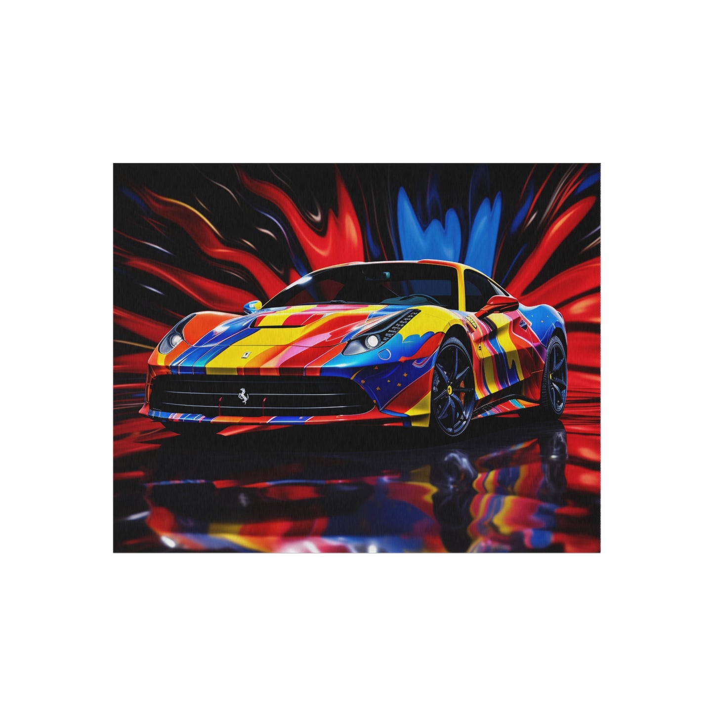 Outdoor Rug  Hyper Colorfull Ferrari 1