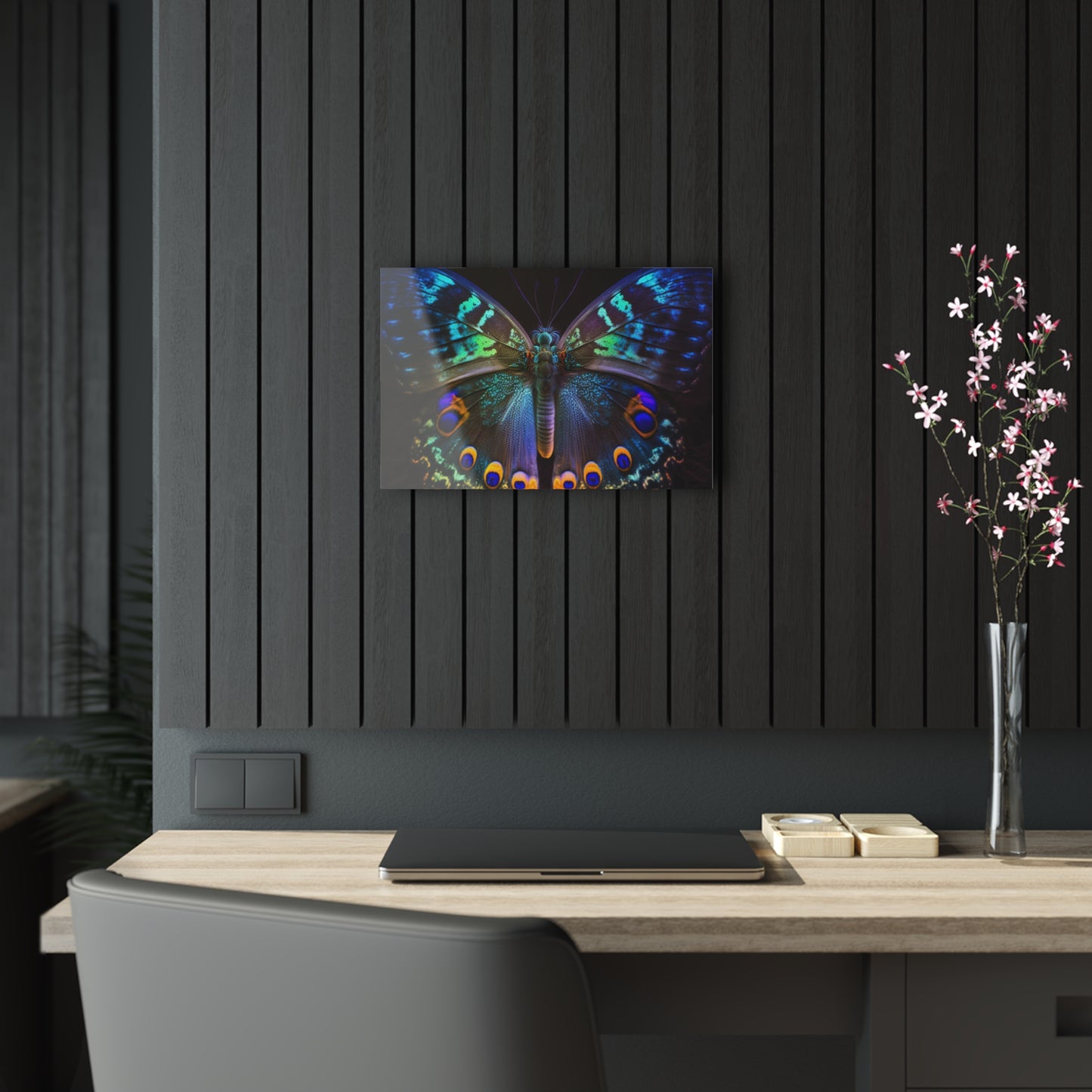 Acrylic Prints Neon Hue Butterfly 3