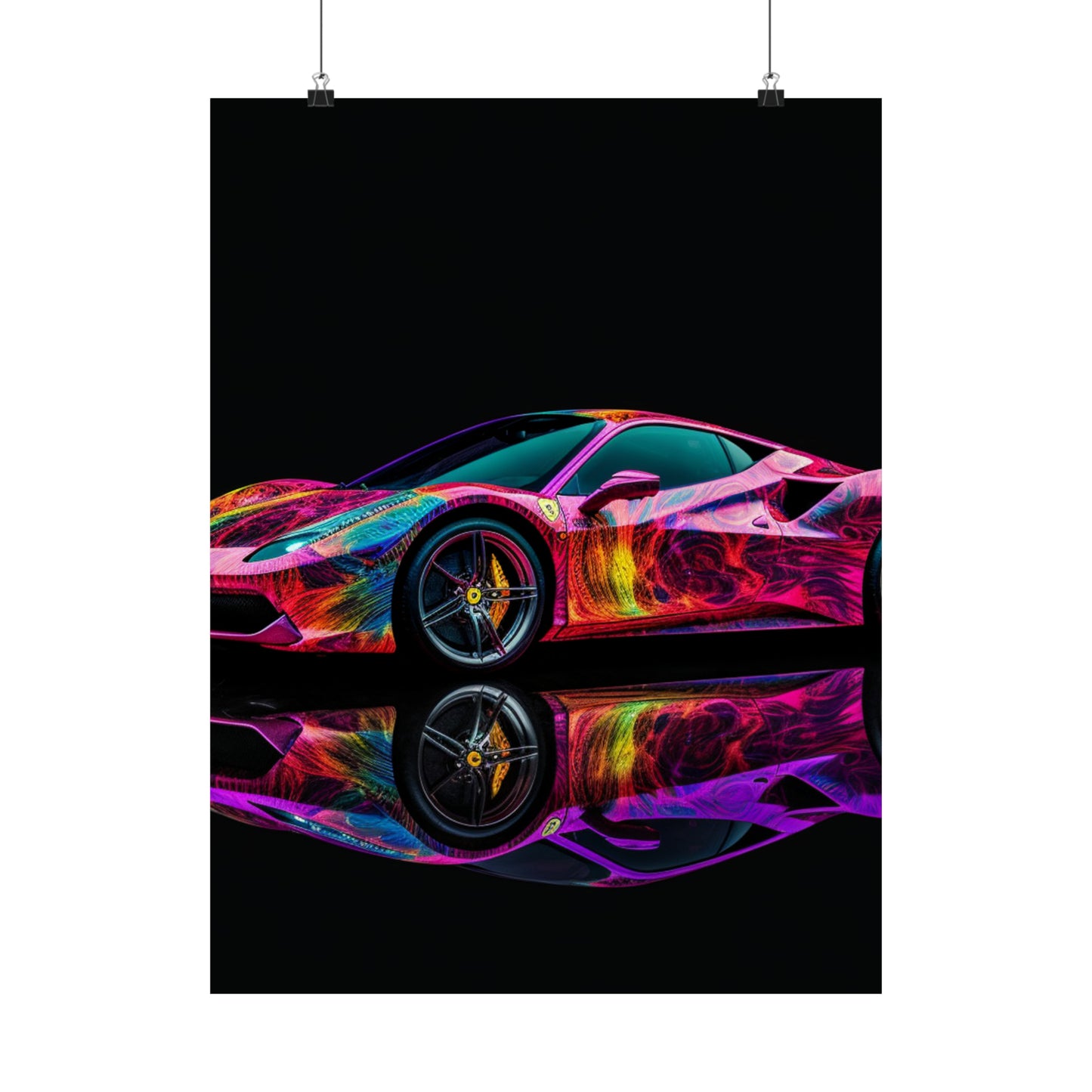 Premium Matte Vertical Posters Ferrari Color 4