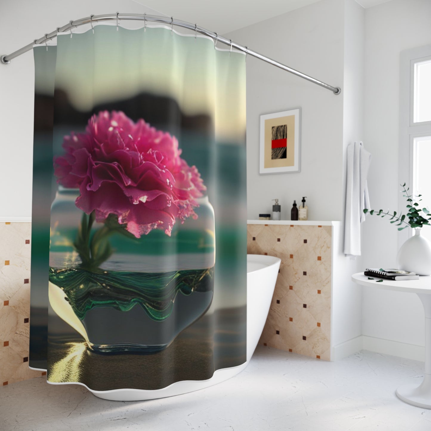Polyester Shower Curtain Carnation 3