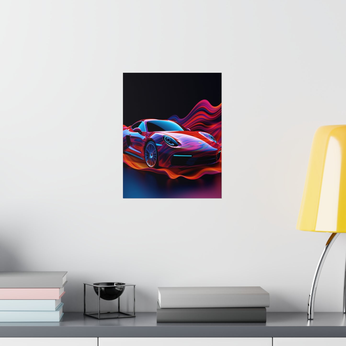 Premium Matte Vertical Posters Porsche Water Fusion 4