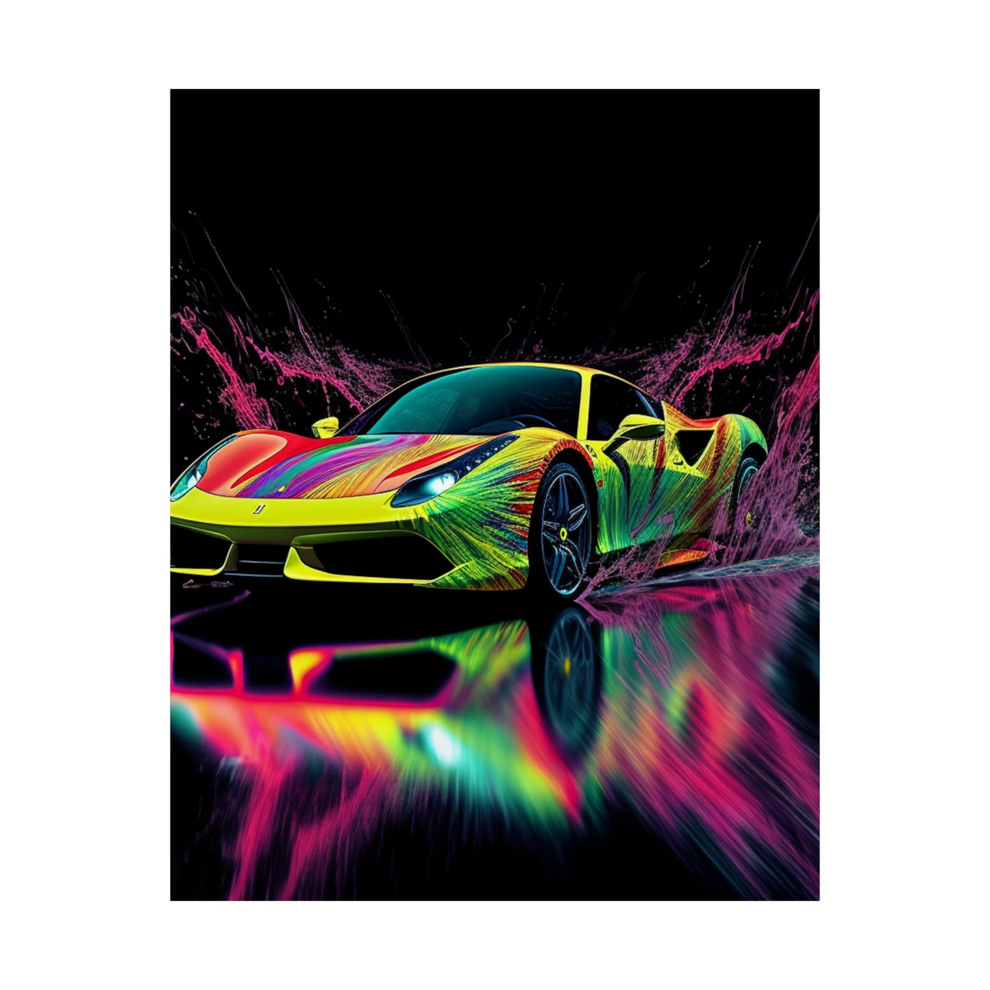 Premium Matte Vertical Posters Ferrari Fusion Water 2