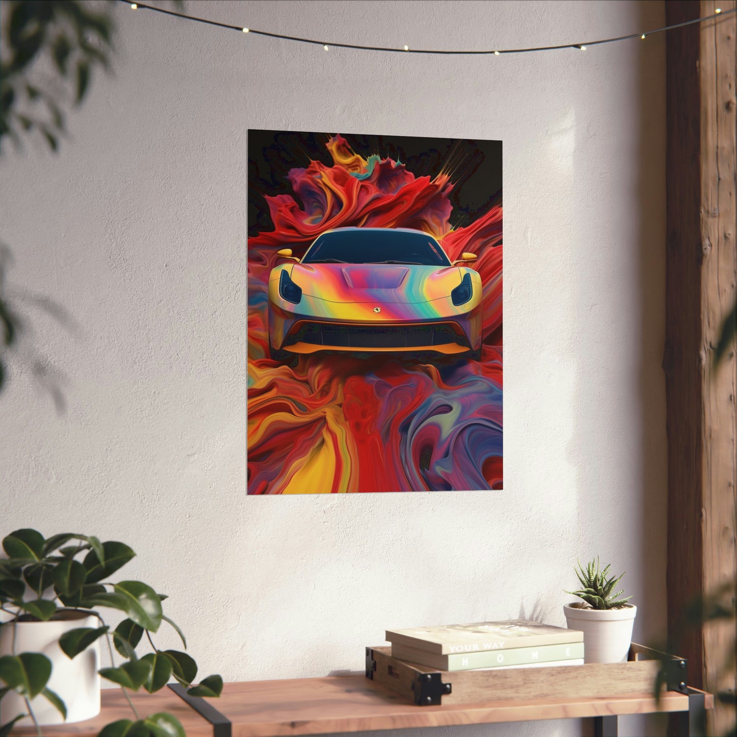 Premium Matte Vertical Posters Ferrari Water Fusion 1