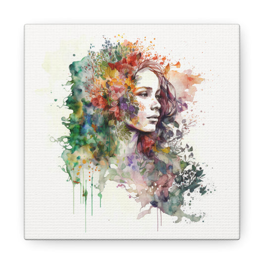 Canvas Gallery Wraps Mother Nature Bright Spring Colors Realistic Watercolor 3