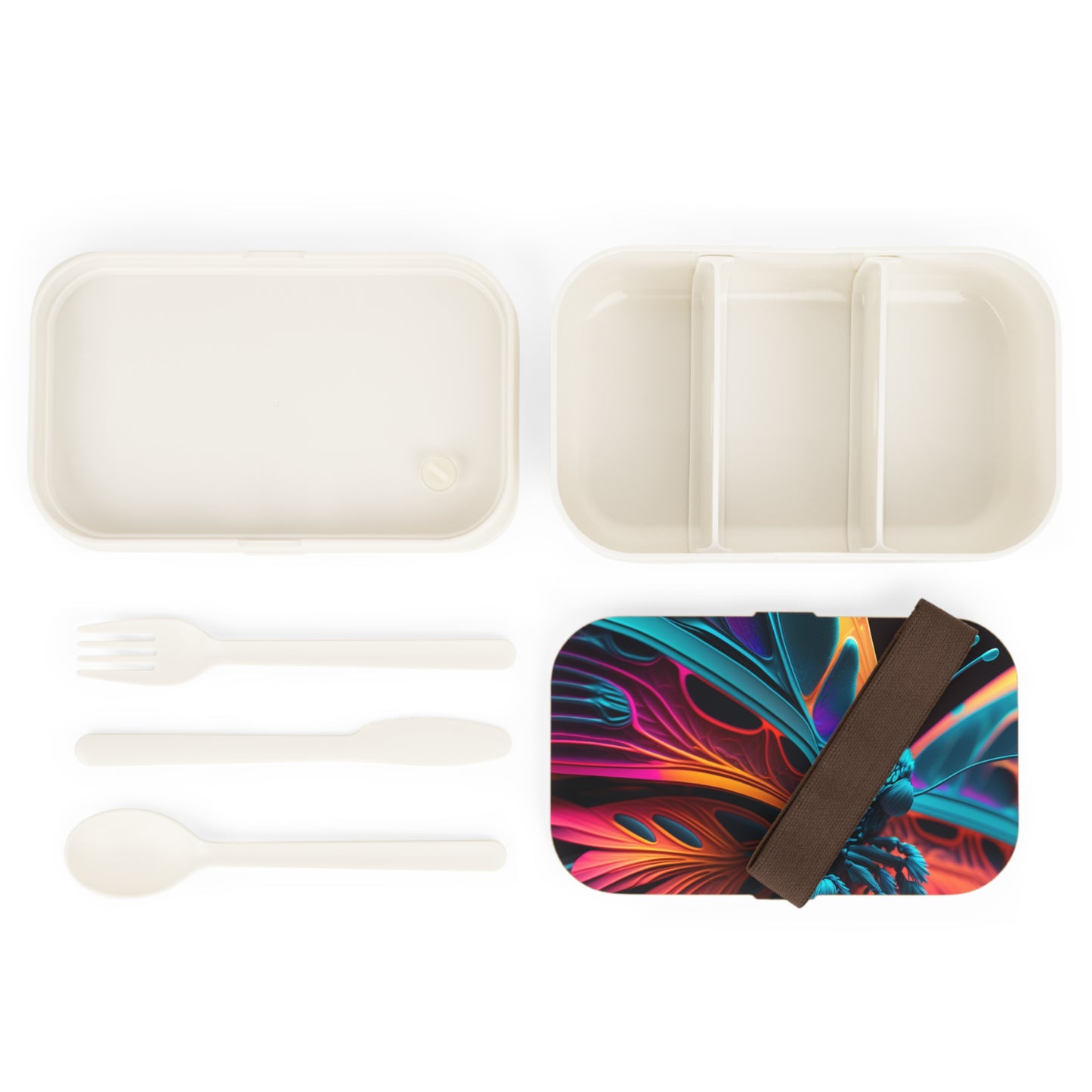 Bento Lunch Box Neon Butterfly Macro 4