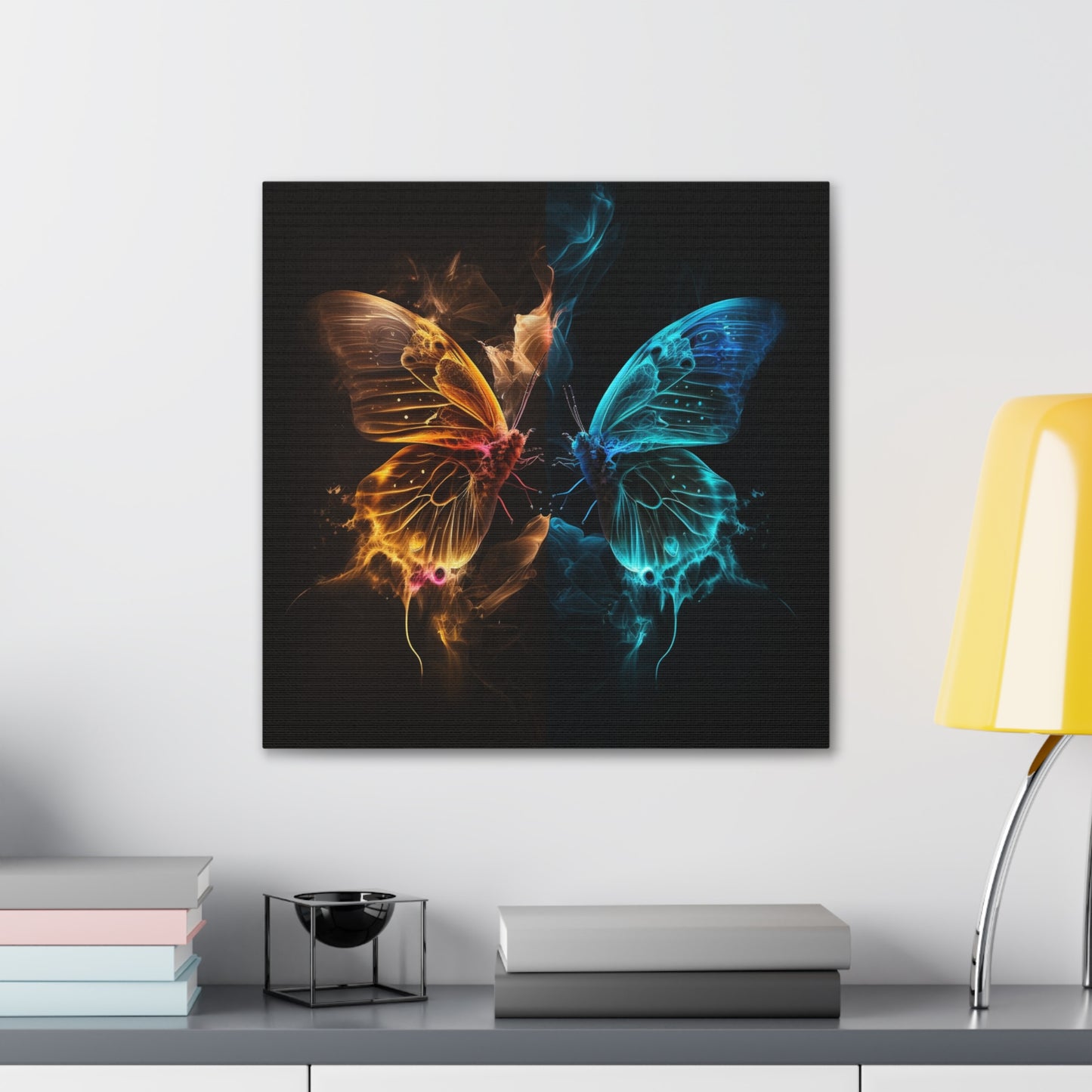 Canvas Gallery Wraps Kiss Neon Butterfly 9