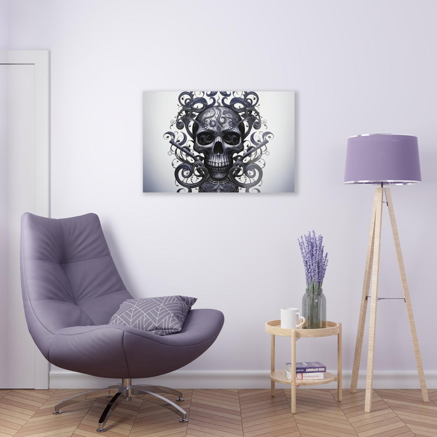 Acrylic Prints Skull Treble Clef 1