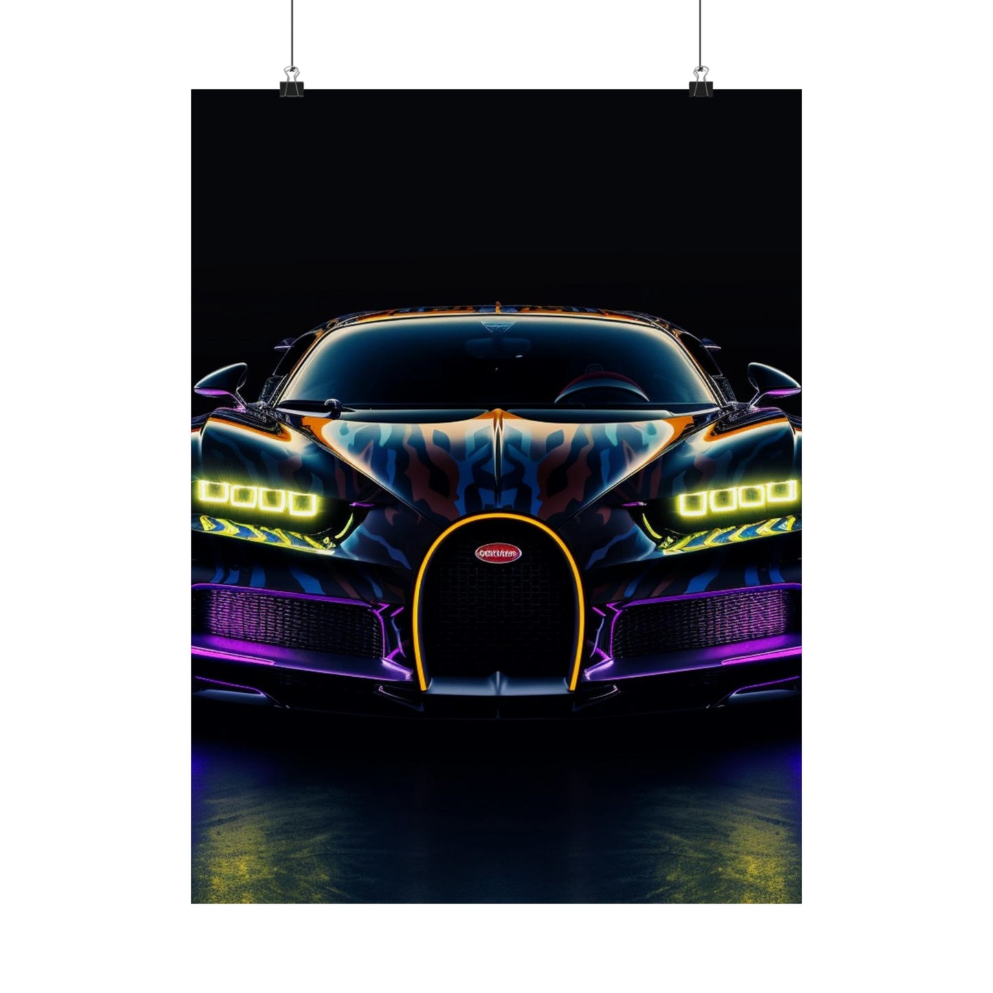 Premium Matte Vertical Posters Hyper Bugatti Chiron 3