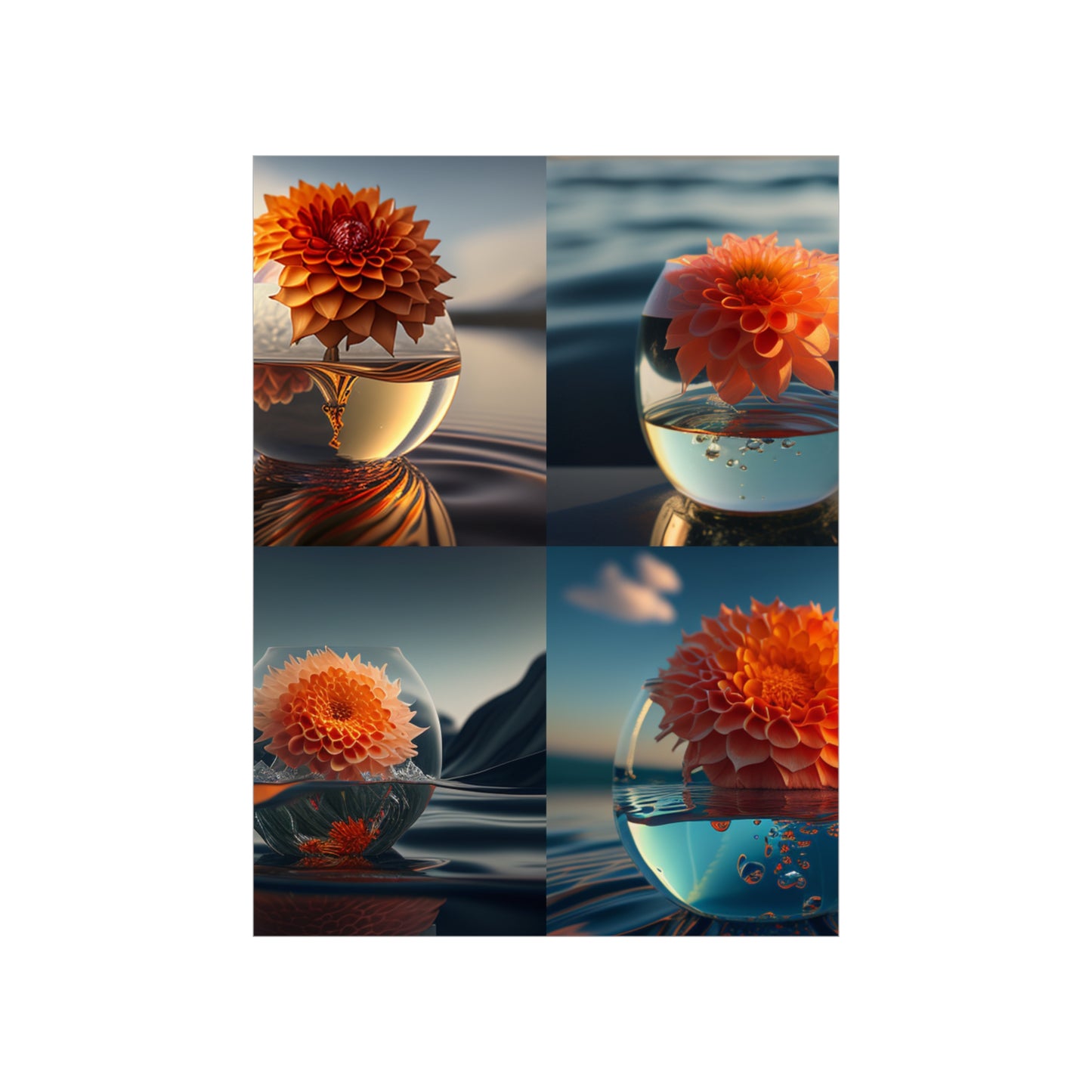 Premium Matte Vertical Posters Dahlia Orange 5