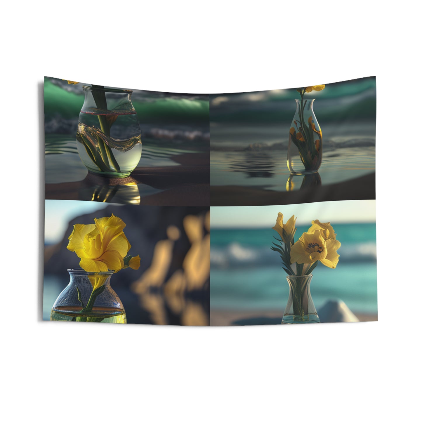 Indoor Wall Tapestries Yellow Gladiolus glass 5