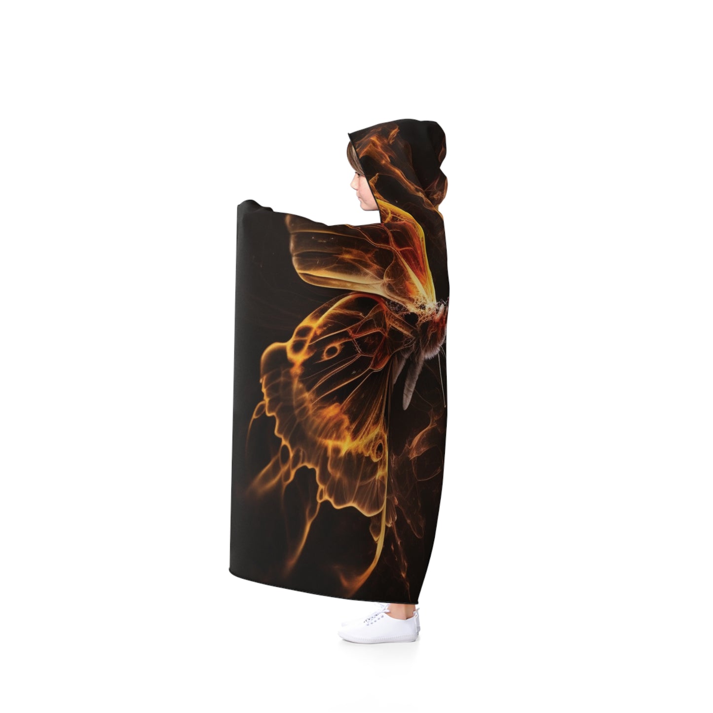 Hooded Blanket Kiss Neon Butterfly 6