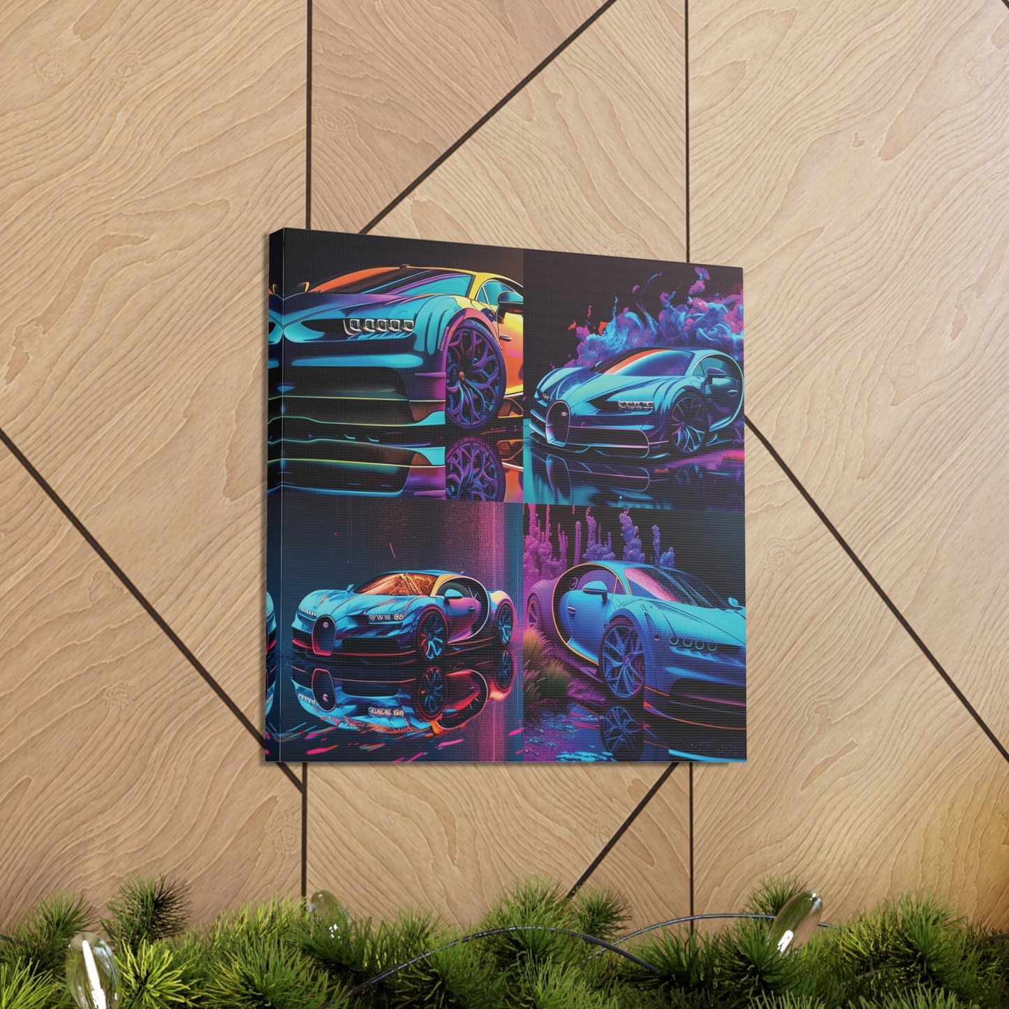 Canvas Gallery Wraps Bugatti Neon Chiron 5