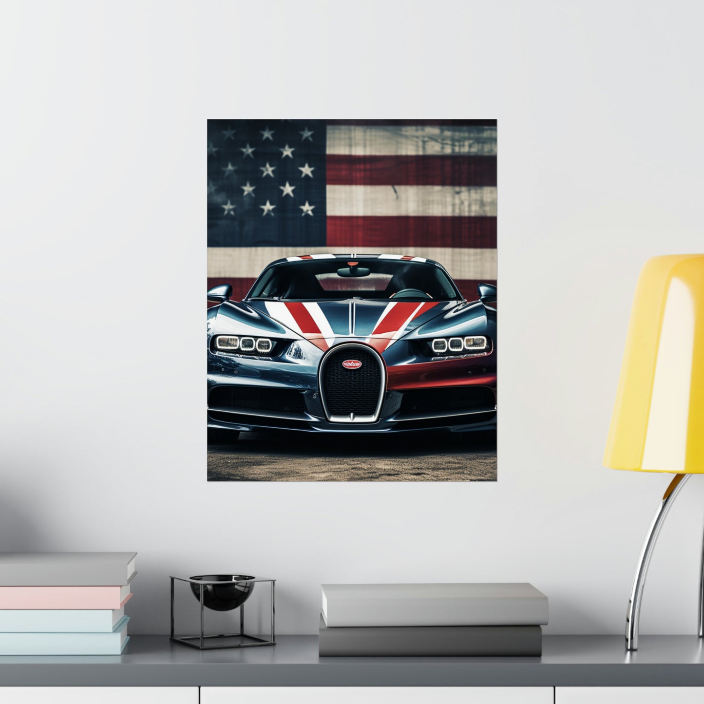 Premium Matte Vertical Posters Bugatti Flag 2