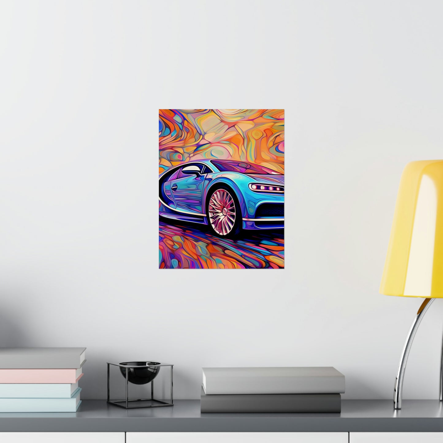 Premium Matte Vertical Posters Bugatti Abstract Concept 3