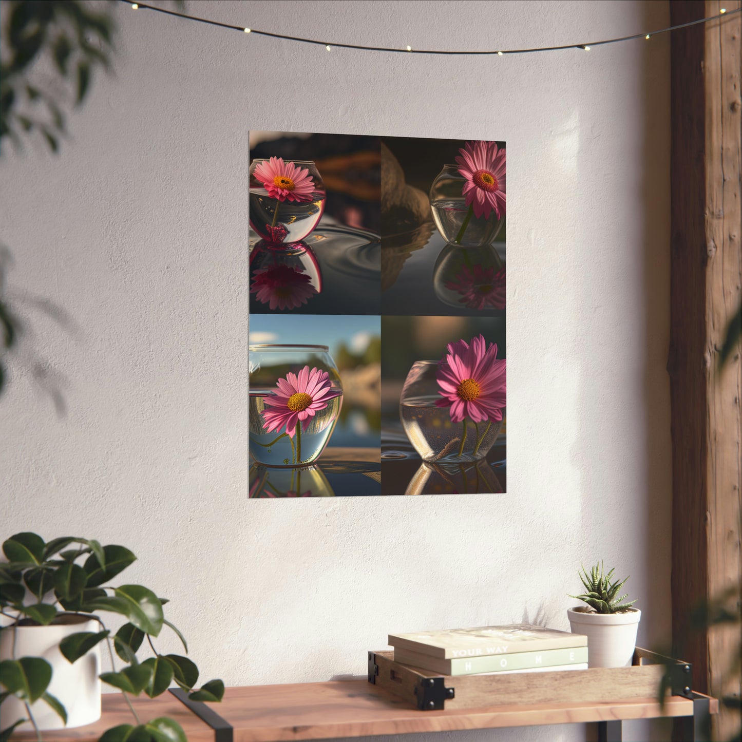 Premium Matte Vertical Posters Pink Daisy 5