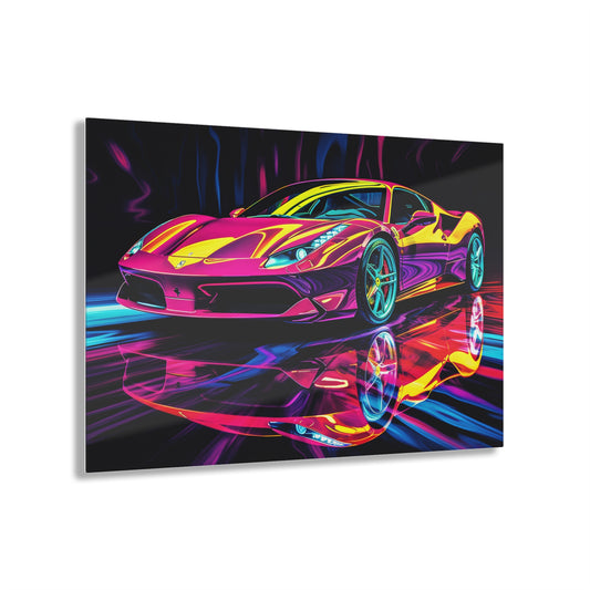 Acrylic Prints Pink Ferrari Macro 2