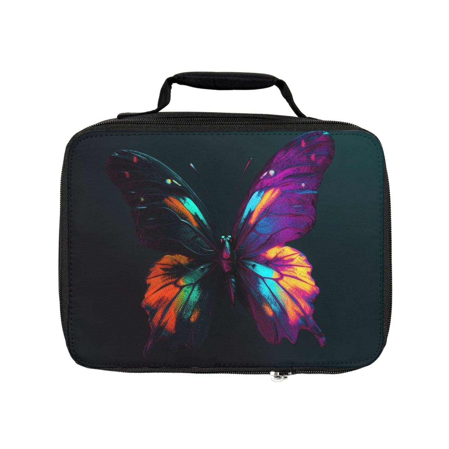 Lunch Bag Hyper Colorful Butterfly Purple 3