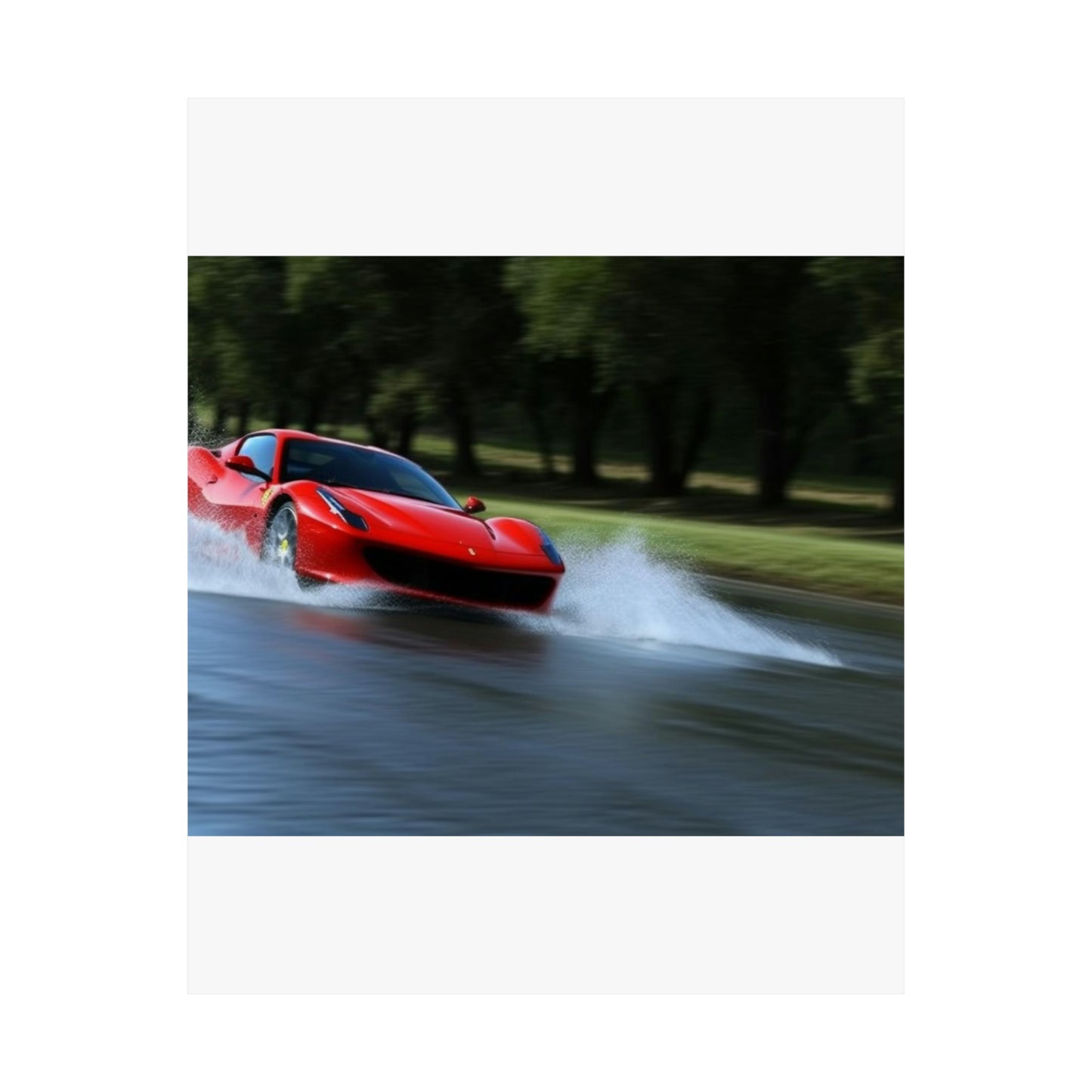 Premium Matte Vertical Posters Water Ferrari Splash 3