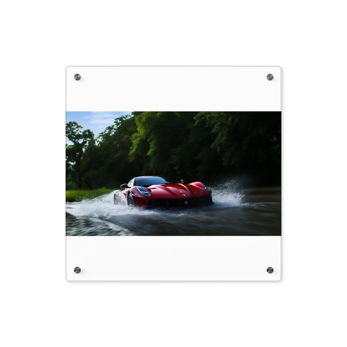 Acrylic Wall Art Panels Water Ferrari Splash 1