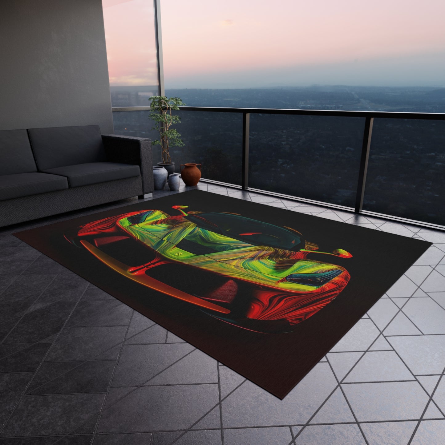 Outdoor Rug  Ferrari Neon 1