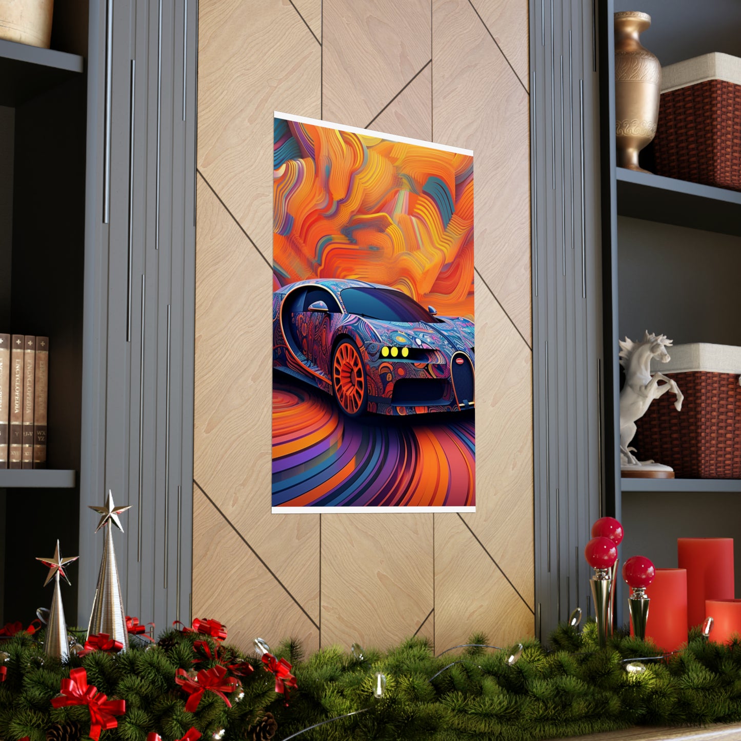 Premium Matte Vertical Posters Bugatti Abstract Concept 4