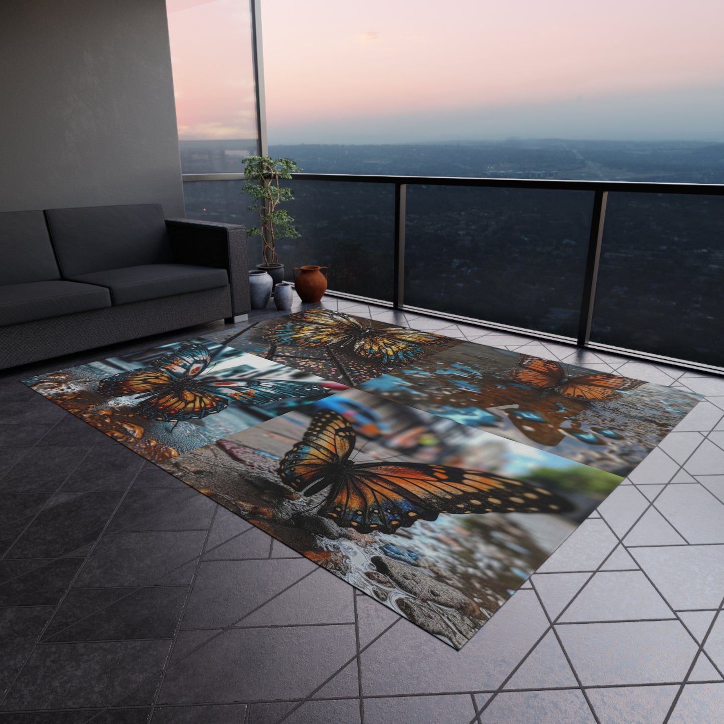 Outdoor Rug  Water Butterfly Street 5