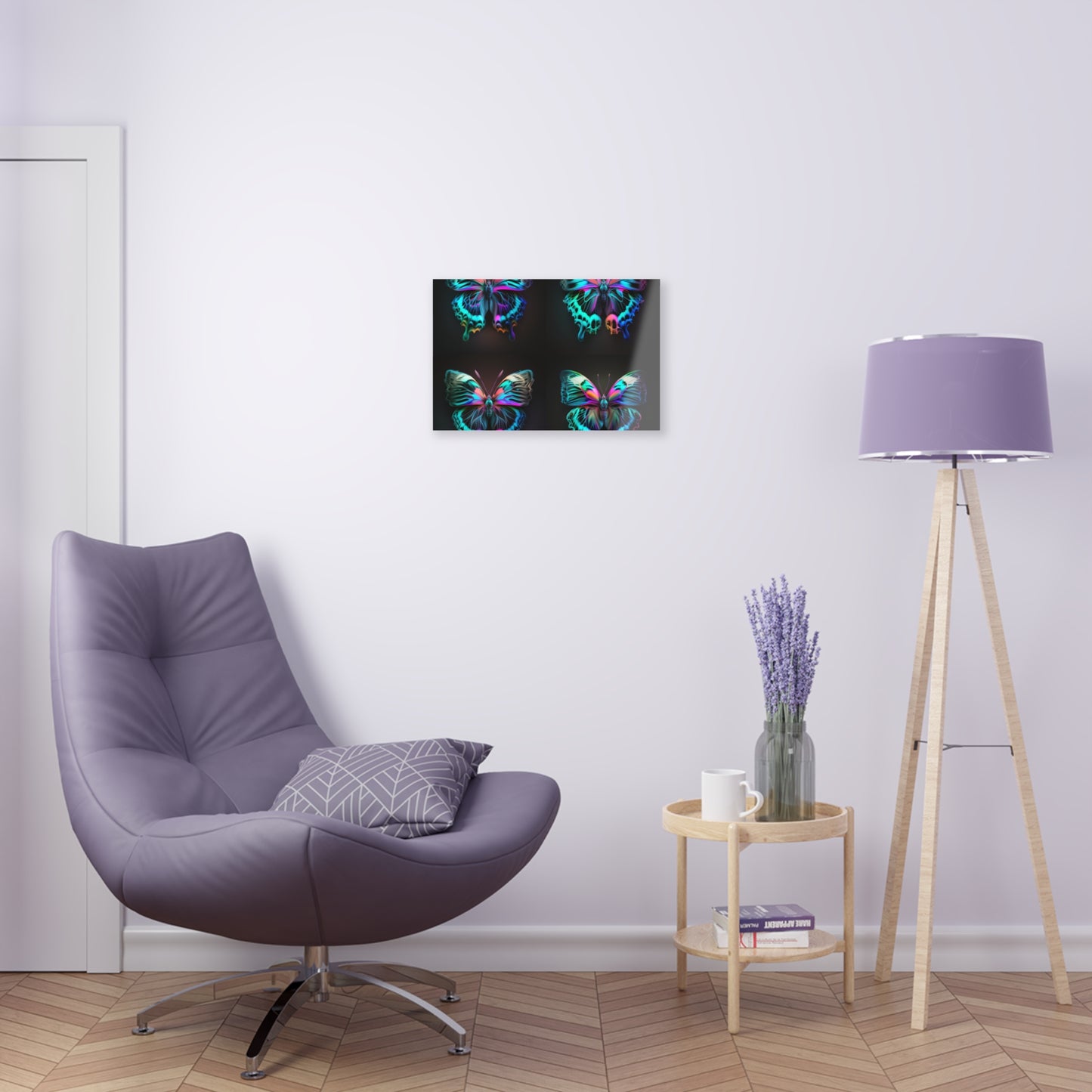 Acrylic Prints Neon Butterfly Fusion 5