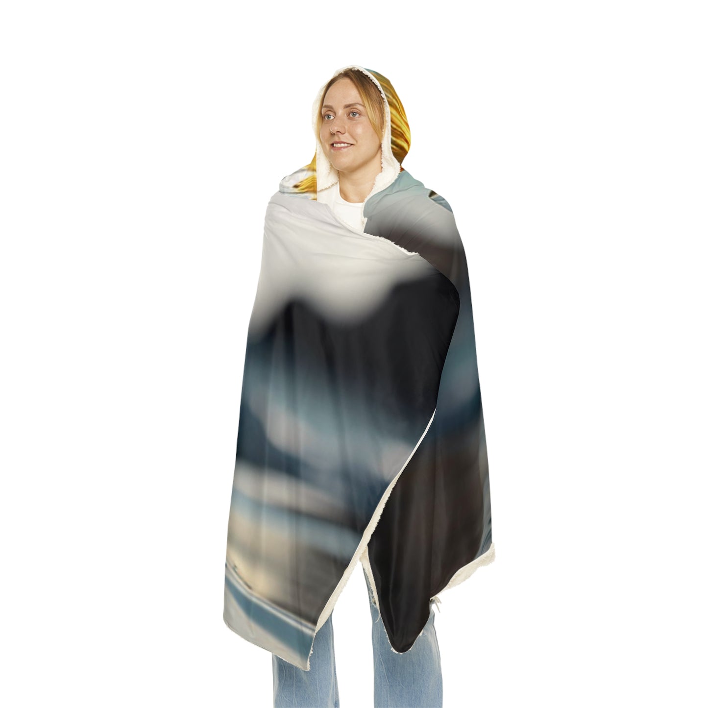 Snuggle Hooded Blanket yello Gerbera glass 2