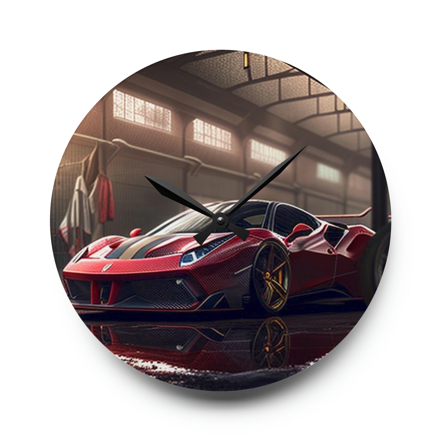 Acrylic Wall Clock Ferrari Hyper 4