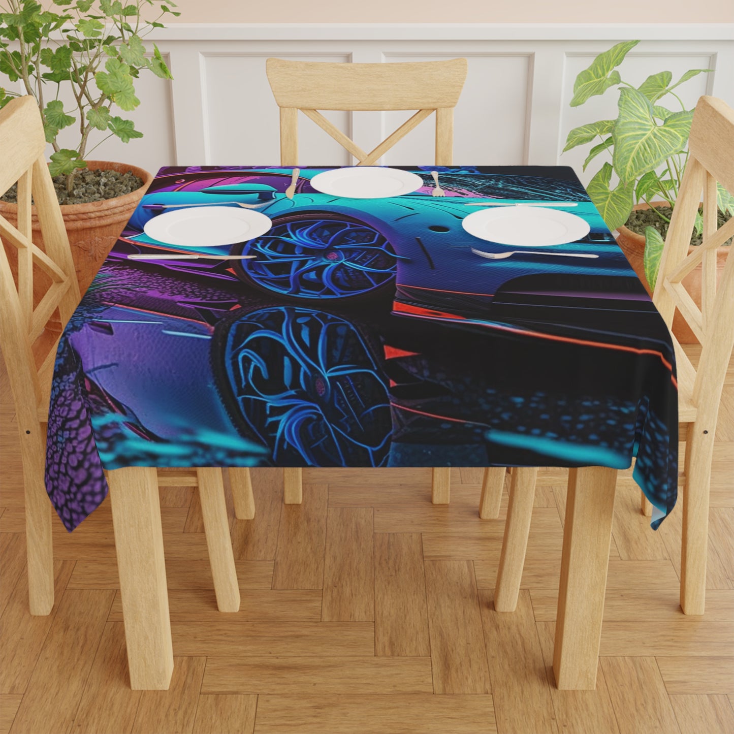 Tablecloth Bugatti Neon Chiron 2