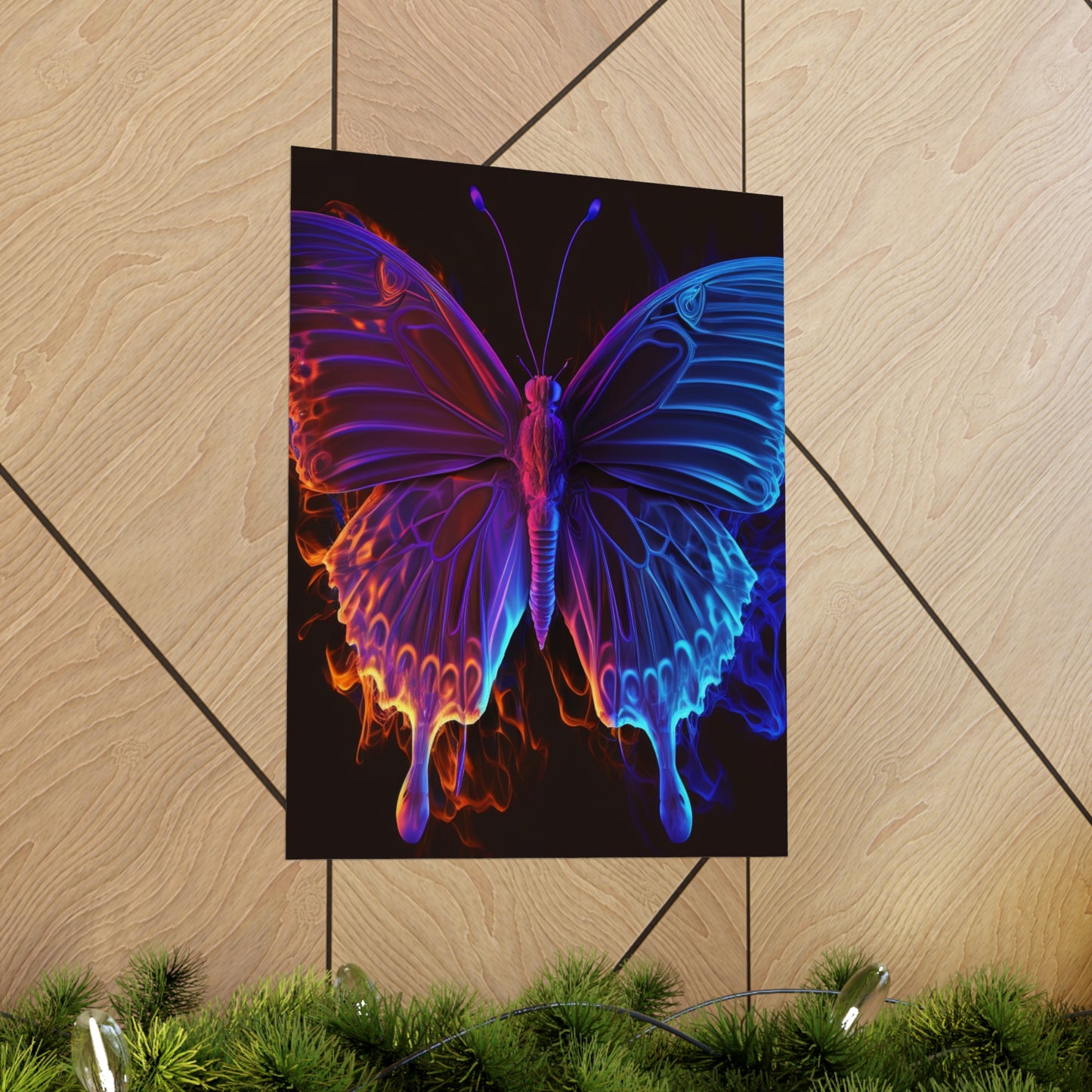 Premium Matte Vertical Posters Thermal Butterfly 1