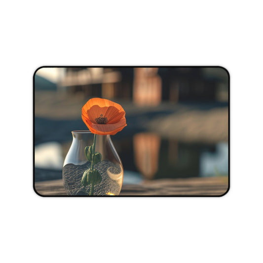 Desk Mat Orange Poppy in a Vase 4