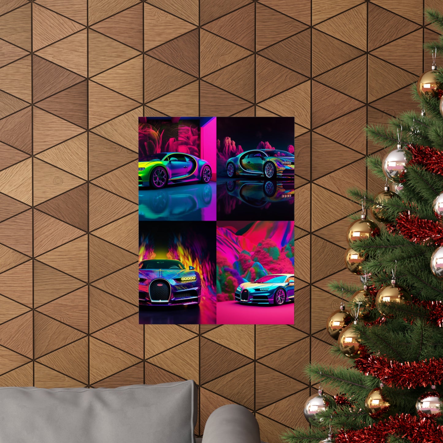 Premium Matte Vertical Posters Florescent Bugatti Flair 5