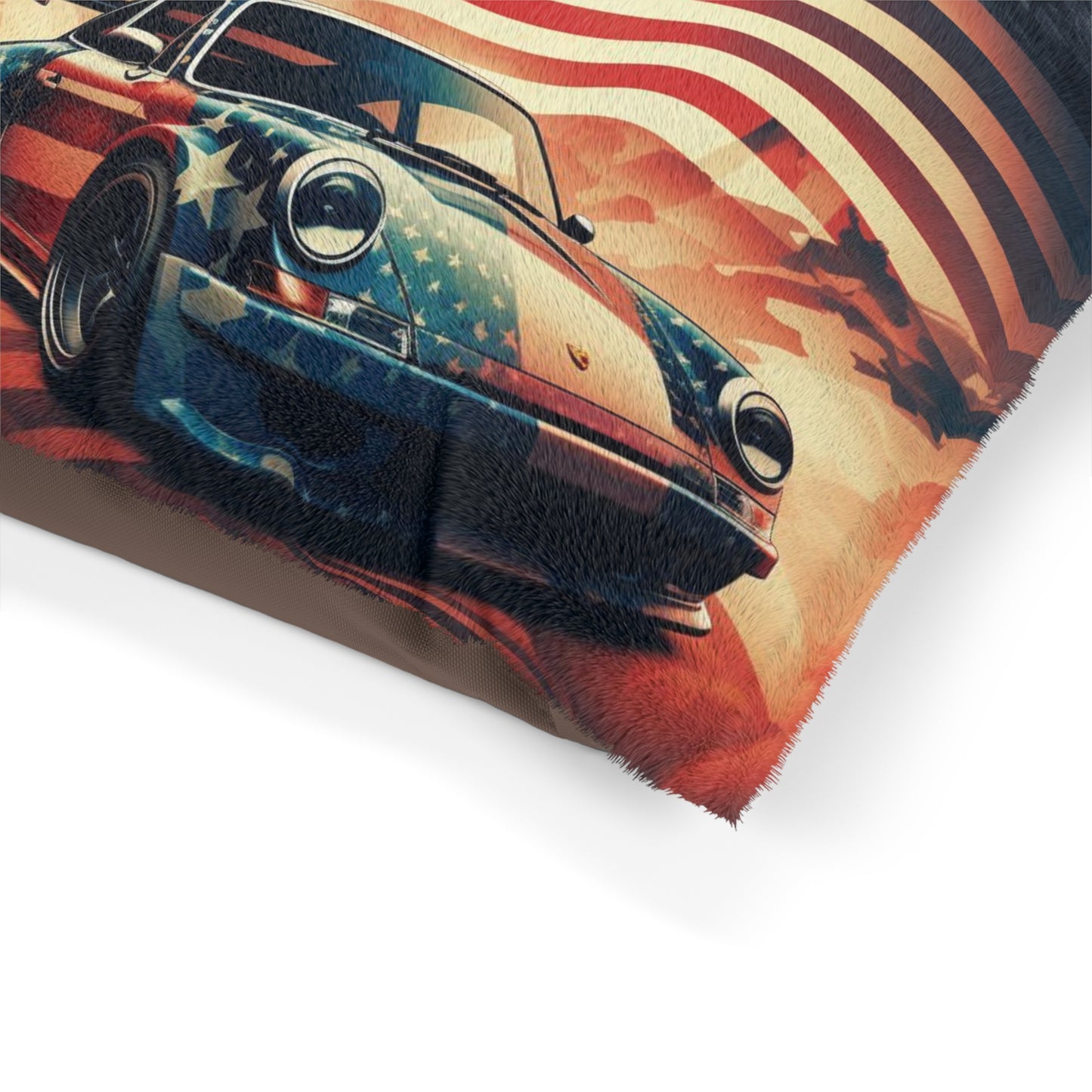 Pet Bed Abstract American Flag Background Porsche 5