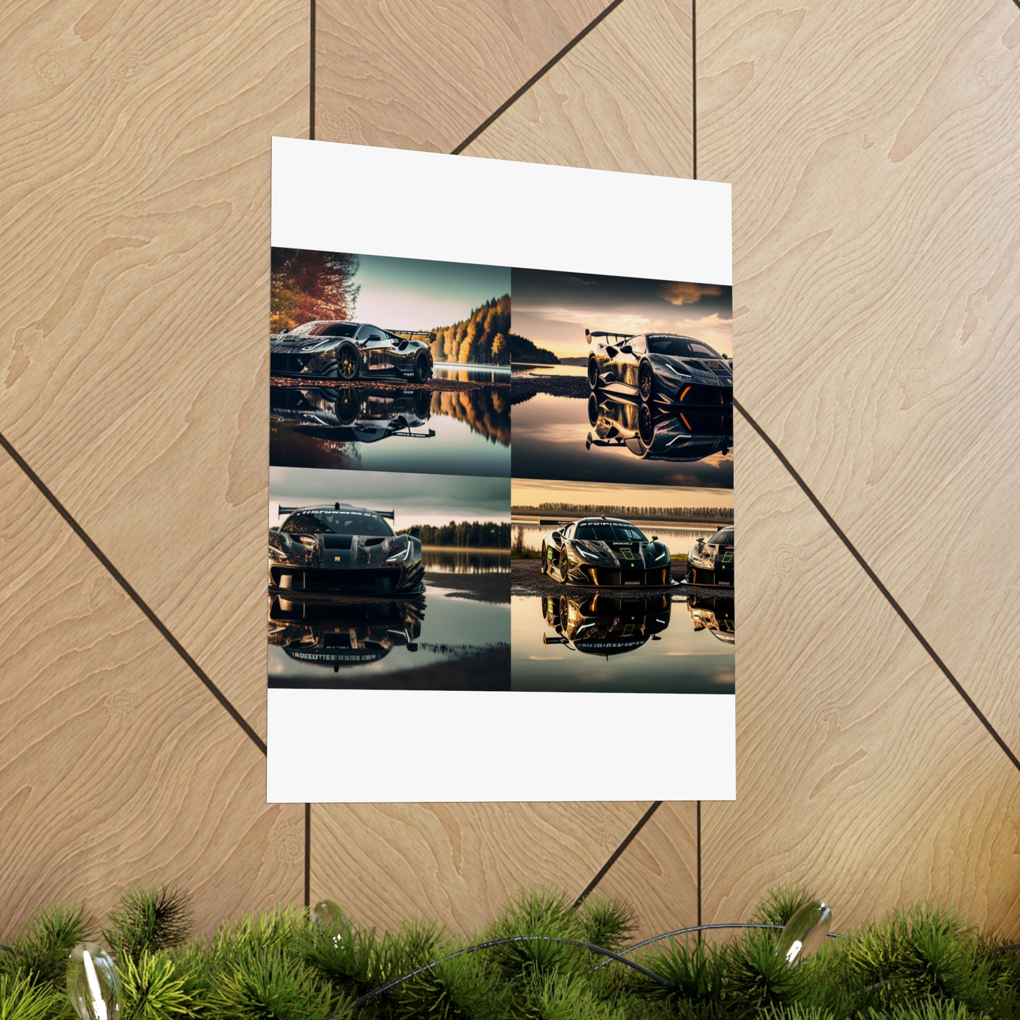 Premium Matte Vertical Posters Ferrari Lake 5