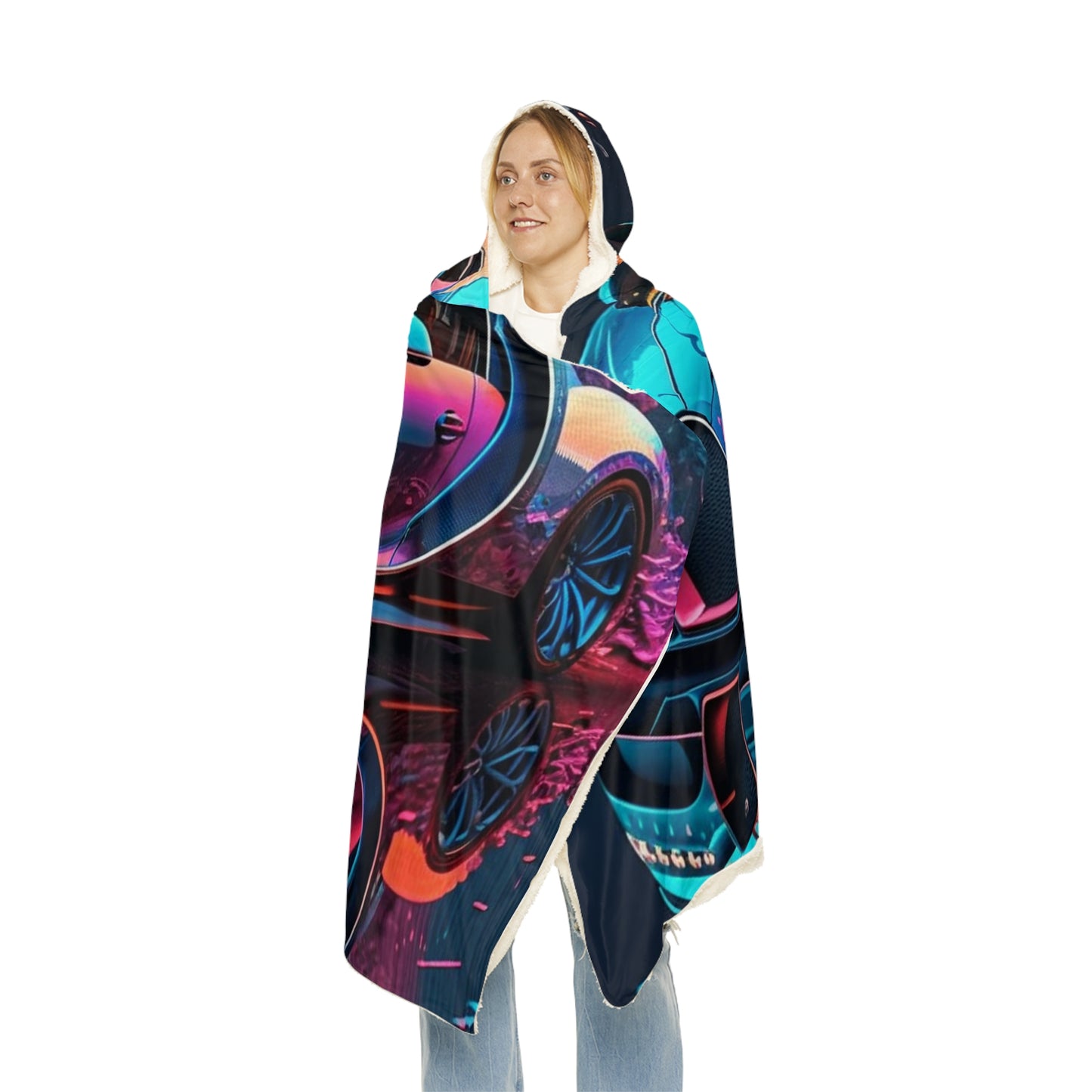 Snuggle Hooded Blanket Bugatti Neon Chiron 4