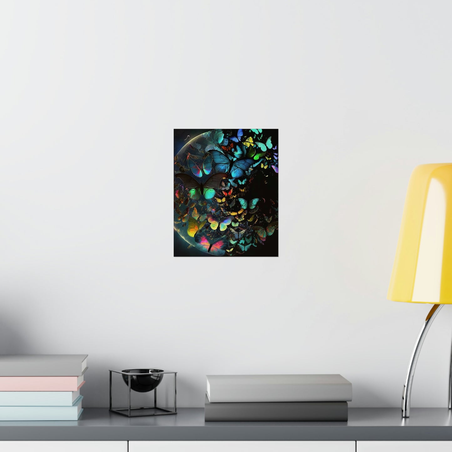 Premium Matte Vertical Posters Moon Butterfly 4