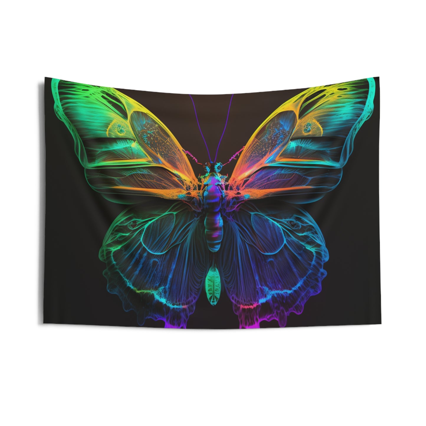 Indoor Wall Tapestries Raw Hyper Color Butterfly 3