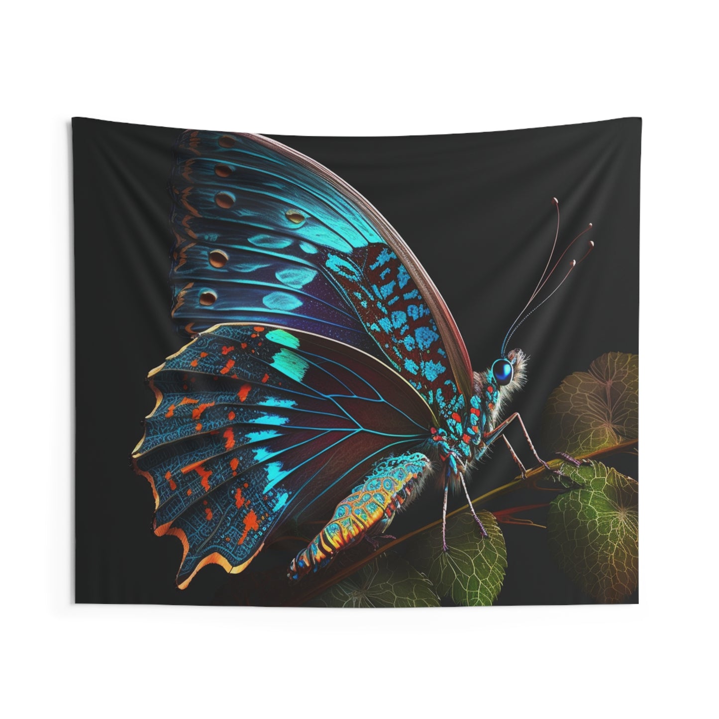 Indoor Wall Tapestries Hue Neon Butterfly 2