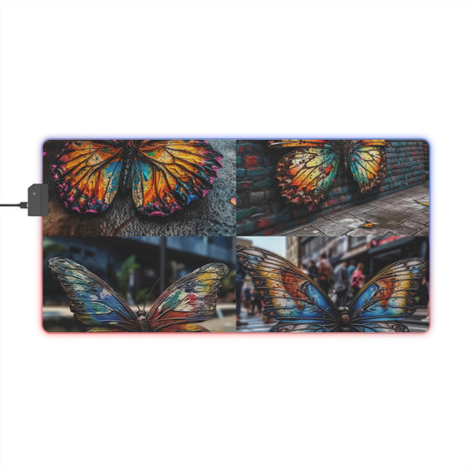 LED Gaming Mouse Pad Liquid Street Butterfly 5