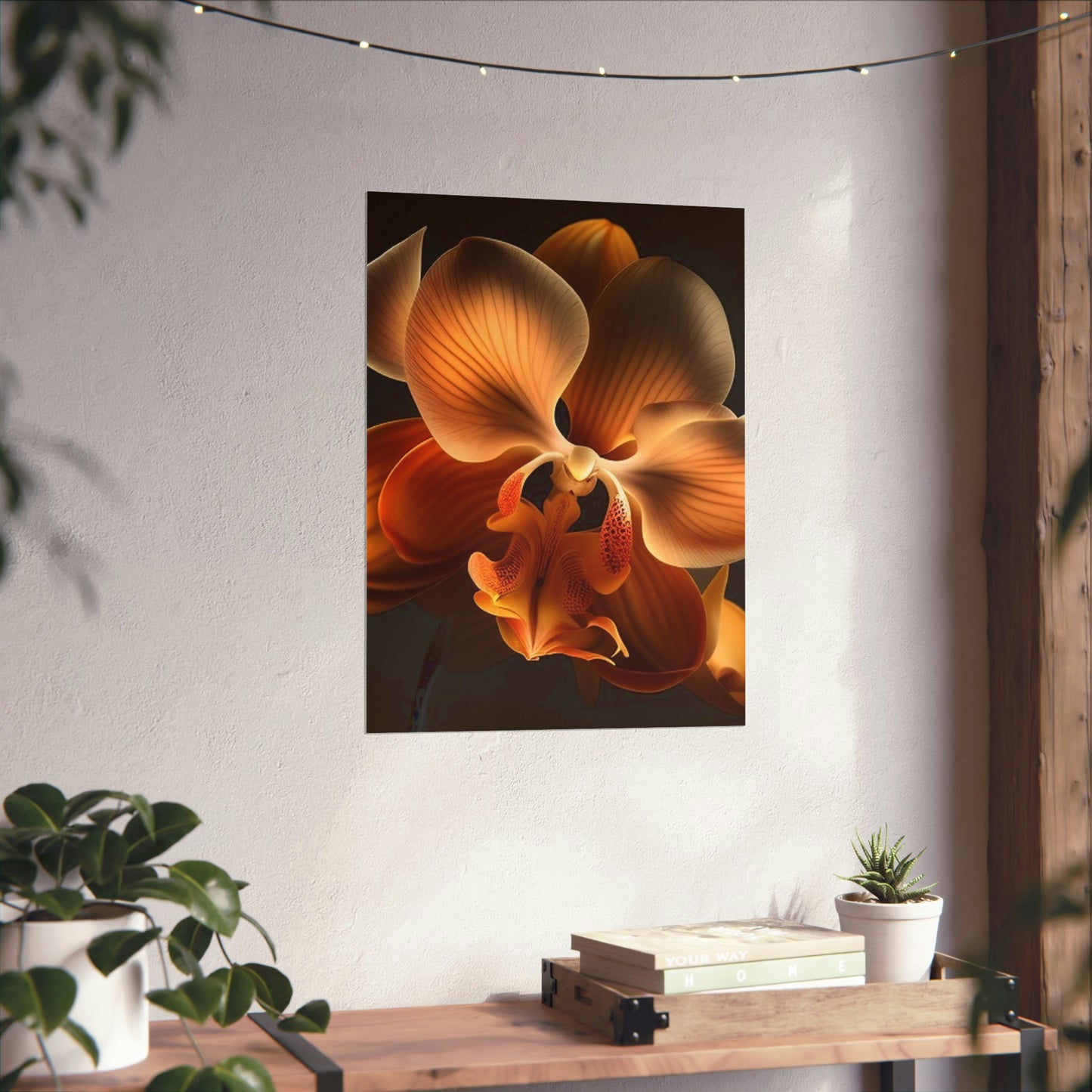 Premium Matte Vertical Posters Orange Orchid 2