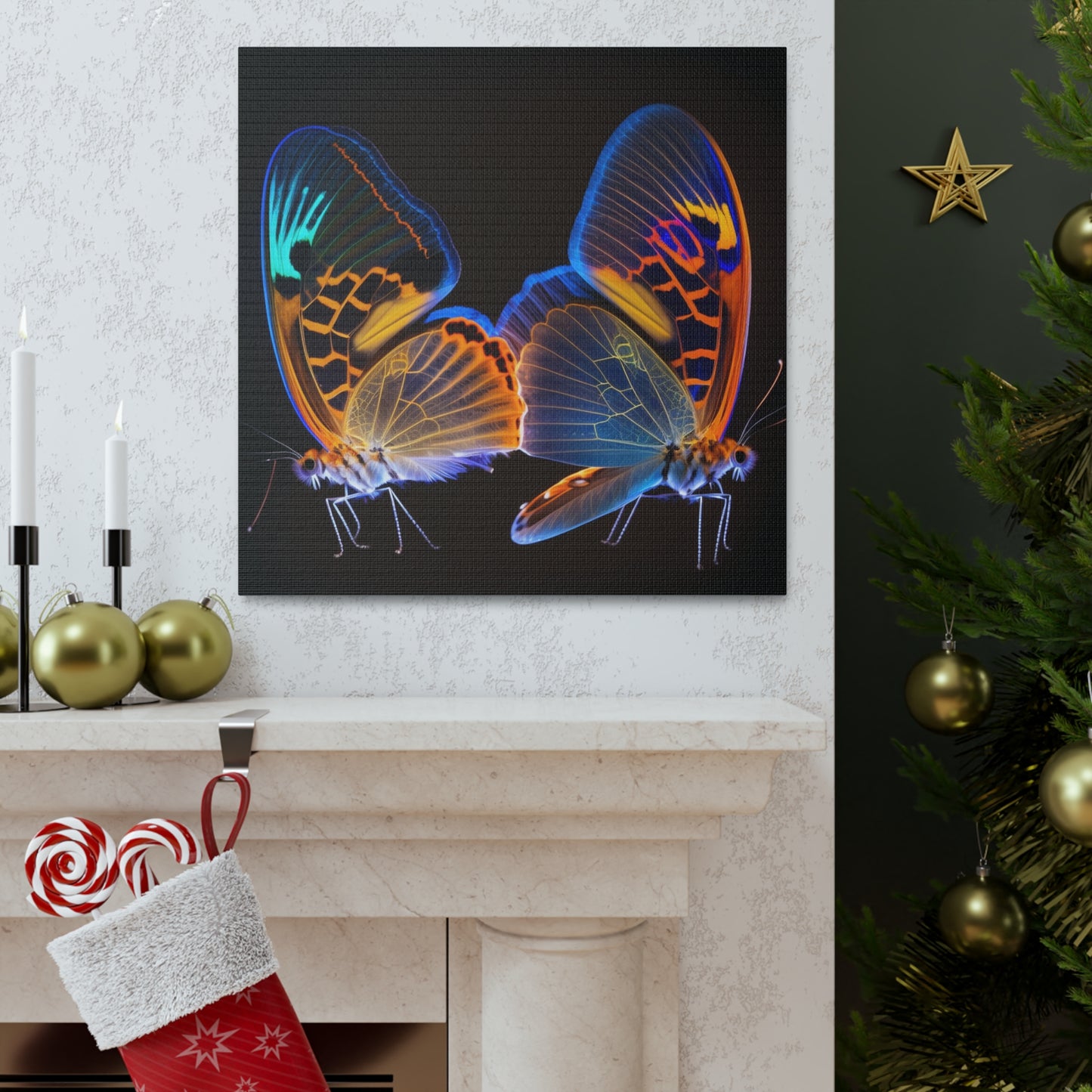 Canvas Gallery Wraps Neon Glo Butterfly 2